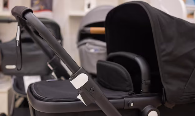 Before and after results of professional stroller cleaning